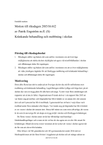 Kränkande behandling och mobbning i skolan