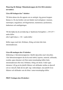 Planering Biologi ht 2016 oktober