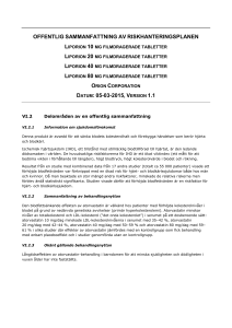 offentlig sammanfattning av riskhanteringsplanen datum