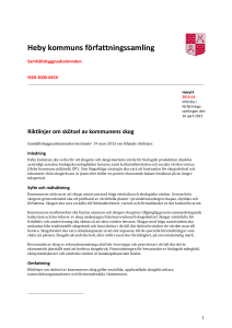 Riktlinjer om skötsel av kommunens skog