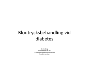 Blodtrycksbehandling vid diabetes