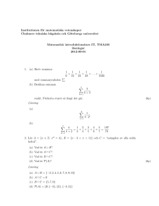 Lösning - math - Chalmers tekniska högskola