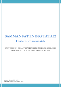 Sammanfattning TATA52 Diskret matematik