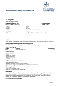 Kursplan, gäller från HT 2011