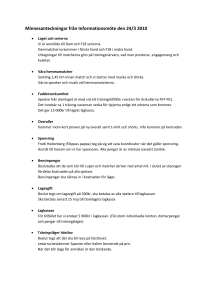 Minnesanteckningar från Informationsmöte den 24/3