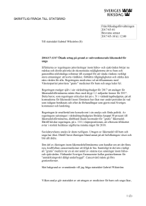 2016/17:1317 Ökade uttag på grund av subventionerade läkemedel
