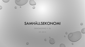 SAMHÄLLSEKONOMI