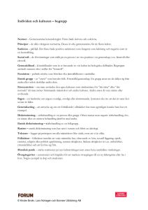Individen och kulturen – begrepp - Vi i verda 1-4