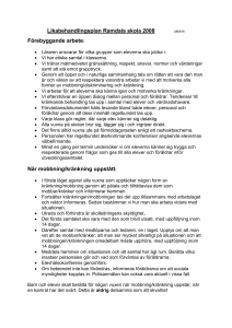 Likabehandlingsplan Ramdala skola 2008