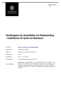 Likabehandlingsplan SPL, utkast - Institutionen för språk och