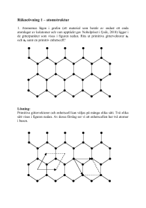 Räkneövning 1 – atomstruktur
