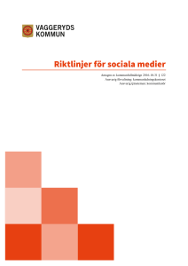 Riktlinjer för sociala medier i Vaggeryds kommun