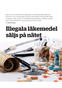 Illegala läkemedel säljs på nätet