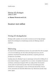 201617S11052 Insatser mot näthat