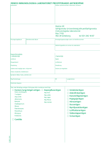 remiss immunologiska laboratoriet precipiterande antikroppar