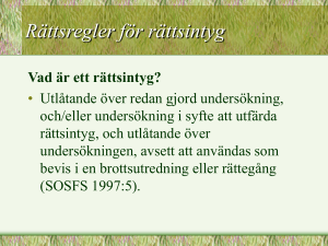 Rättsregler för rättsintyg