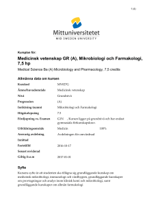Medicinsk vetenskap GR (A), Mikrobiologi och
