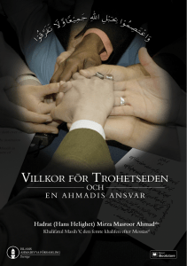 ISLAMS AHMADIYYA FÖRSAMLING Sverige