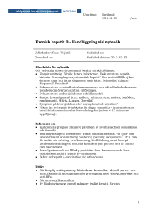 Kronisk hepatit B - Handläggning vid nybesök