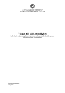 Vägen till självständighet - GUPEA