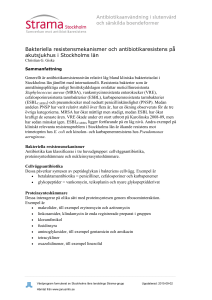 Bakteriella resistensmekanismer och antibiotikaresistens