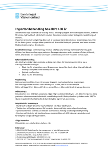Hypertonibehandling hos äldre >80 år