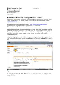 Utbildarutbildning i Fronter