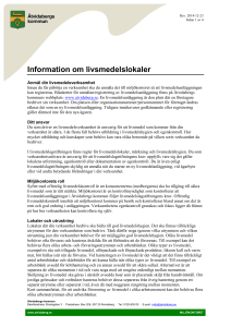 Information om livsmedelslokaler