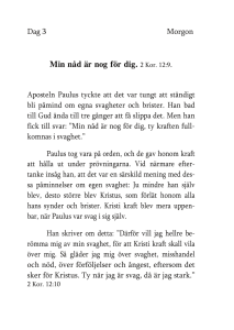 Dag 3 morgon