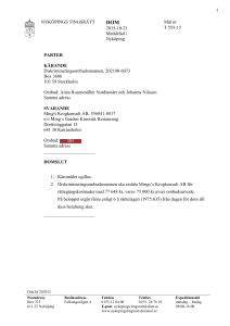 Dom Nyköpings tingsrätt restaurang Katrineholm ANM 2014/1963