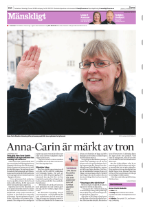 Anna-Carin är märkt av tron