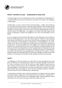 PROVET I HISTORIA 14.9.2015 BESKRIVNING AV GODA SVAR