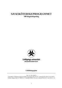 sjuksköterskeprogrammet - LiU