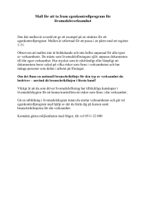 Mall för att ta fram egenkontrollprogram för livsmedelsverksamhet