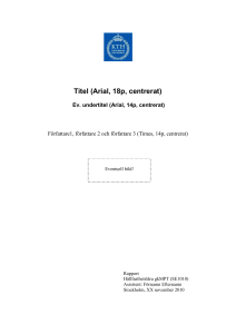 Mall för rapport - Hållfasthetslära