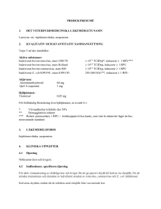 Lactovac vet suspension for injection SmPC