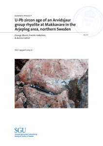 Barents project: U-Pb zircon age of an Arvidsjaur group