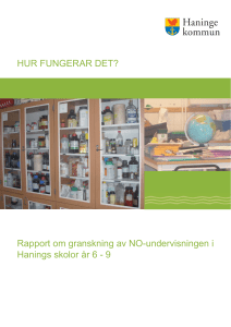 Rapport om granskning av undervisningen i NO