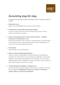 Avveckling steg för steg