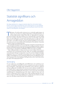 Statistisk signifikans och Armageddon