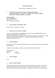 PAKKAUSSELOSTE Nobivac Rabies vet injektioneste, suspensio 1