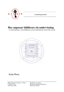 Hur anpassar bildlärare sin undervisning