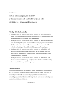 Miljöhänsyn i läkemedelsförmånerna