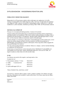 INFO - Syfilisdiagnosik - Wassermans reaktion (WR)