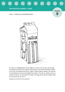 Kontextrika problem i fysik - Problem 9 - Energi och