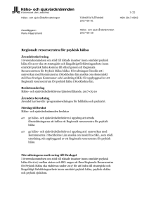 Regionalt resurscentra för psykisk hälsa