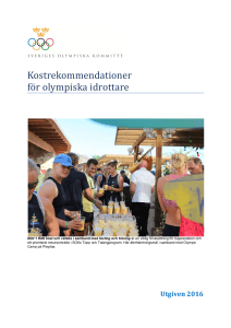 Kostrekommendationer för olympiska idrottare