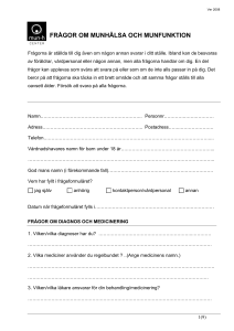 frågor om munhälsa och munfunktion - Mun-H