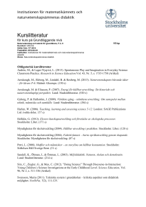 Kurslitteratur - Institutionen för matematikämnets och