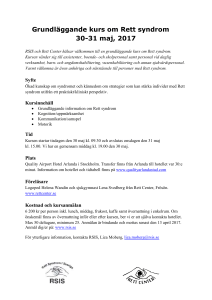 Grundläggande kurs om Rett syndrom 30